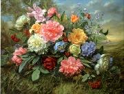 unknow artist Floral, beautiful classical still life of flowers.082 oil painting